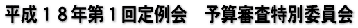 平成18年第1回定例会一般質問